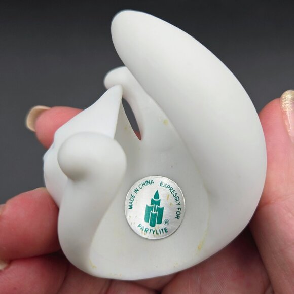 PartyLite Ghost Candle Huggers Halloween P7026 Taper Ceramic White Read - Picture 13 of 14